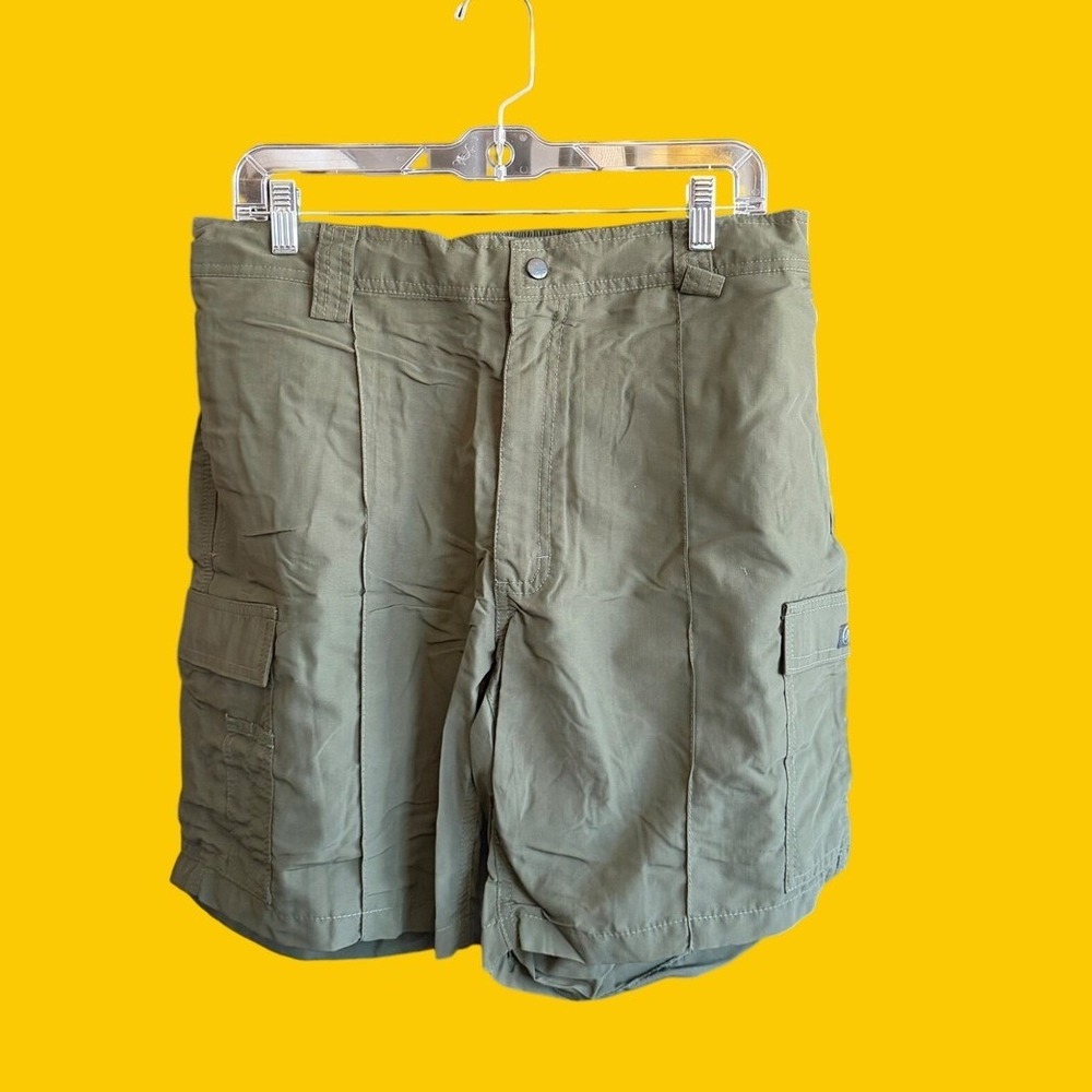 Mocean Tactical Cargo Shorts Mens XL Olive Green Nylon Gorpcore Utility 33 Waist